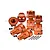 GPM Orange Aluminium 17mm (+20mm) Wheel Hex Adapters Set SCX6010+20MM-OR