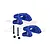 GPM Blue 7075 Aluminium Front Hub Carriers (C-Hubs) 2Pcs MGO019-B