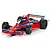 A 1/32 scale Scalextric Brabham BT46 slot car in red and blue livery with number 2, featuring Parmalat branding, on a slot car track.
