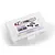 A clear plastic storage box containing an RC Screwz metal shielded bearing kit for the Arrma Talion BLX 1/8th scale RC car.
