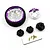 Yeah Racing Purple Aluminium Type B Transmitter Steering Wheel Set YA-0626PP
