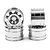 Yeah Racing 1/10 Silver Aluminium 8 Spoke Rim 4Pcs WL-0175SV