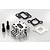 Rovan silver aluminium intake pipe kit including gaskets and bolts for RC engines.