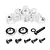 Rovan silver aluminium clutch tripod mount kit including bearings, screws, and a washer on a white background.
