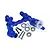 GPM Blue Aluminium Steering Bell Crank/Drag Link Assembly w/ Servo Saver TXM048NA-B