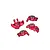 GPM Red Aluminium Steering & Rear Hubs 4Pcs w/ Larger Bearings MGG2122-R
