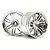 HPI 2.1" (3mm Off-Set) LP29 Rays Volk Racing RE30 Chrome Rims 2Pcs 3340