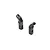 Two black anodized aluminium rear shock mounts for an XRAY RC car, shown from an angled perspective against a white background.