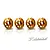 XRAY Orange Aluminium Shock Spring Collars 4Pcs 308031-O