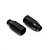 Two black threaded aluminium shock bodies for RC cars, shown against a plain white background.