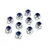 XRAY Silver Aluminium 3mm Flanged Serrated Nyloc Nuts 10Pcs 960030