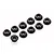 XRAY Black Aluminium 4mm Flanged Serrated Nuts 10Pcs 960241-K