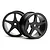 HPI 1.9" (1mm Off-Set) Super Star Black Rims 2Pcs 3696