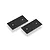 Two rectangular carbon fibre RC wing side plates with two mounting holes each, shown against a white background.