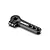 A black anodized aluminium Hudy 23T servo horn with a clamping screw, shown from an angled top-down perspective on a white background.