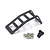A black aluminium side ladder for an RC crawler, accompanied by two small black screws and four silver metal nuts on a white background.