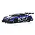 Kyosho Mini-Z RAYBRIG NSX Concept-GT 2014 RC car in blue and black livery with sponsor decals on a white background.