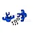 GPM Blue Aluminium Steering Hubs 2Pcs MAM4021-B