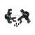 GPM Black Aluminium Steering Hubs 2Pcs MAM4021-BK
