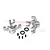 GPM Silver Aluminium Steering Hubs 2Pcs MAM4021-S