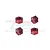 GPM Red Aluminium 12mm Wheel Hexes 4Pcs MGG010-R