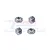 GPM Silver Aluminium 12mm Wheel Hexes 4Pcs MGG010-S