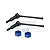 GPM Carbon Steel Rear CVD Driveshafts 2Pcs w/ Blue Aluminium Wheel Hexes MGG059RS-B