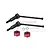 GPM Carbon Steel Rear CVD Driveshafts 2Pcs w/ Red Aluminium Wheel Hexes MGG059RS-R