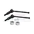 GPM Carbon Steel Rear CVD Driveshafts 2Pcs w/ Silver Aluminium Wheel Hexes MGG059RS-S