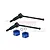 GPM Carbon Steel Front CVD Driveshafts 2Pcs w/ Blue Aluminium Wheel Hexes MGG048FS-B