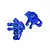 GPM Blue Aluminium Rear Hubs 2Pcs MGG021-B