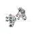 Two silver aluminium rear hubs for RC cars by GPM Racing, shown from different angles against a white background.