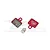 GPM Red Aluminium & Inlaid Friction Material Front Brake Pads 2Pcs MX035/SPN-R