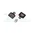 GPM Black Aluminium & Inlaid Friction Material Front Brake Pads 2Pcs MX035/SPN-BK