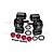 GPM Black Aluminium Steering Hubs 2Pcs w/ Bearings MAS021N-BK