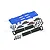 GPM Blue Aluminium Large Battery Tray w ESC & Receiver Mount LMTM0126A-B