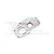 Silver aluminium motor mounting plate for RC cars by GPM Racing, featuring machined cooling fins and mounting holes.