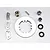 Traxxas heavy duty slipper clutch rebuild kit components including metal clutch pads, a spring, a pressure plate, nuts, and washers on a white background.