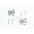 GPM Aluminium Magnetic Body Mount Kit - Grey Silver TRX4T201FRA-GS