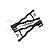 GPM Black Aluminium Rear Lower Suspension Arms 2Pcs w/ Pins ER056-BK