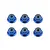 Factory Team Aluminium 4mm Flanged Nyloc Nuts 6Pcs - Blue 31551