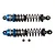 Team Associated Aluminium Adjustable Front Shocks 2Pcs - Blue/Gunmetal 25845