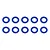 Team Associated Blue Aluminium 3x5.5x0.5mm Ball Stud Washers 10Pcs 31381