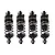 Factory Team Aluminium Adjustable Shocks Set 4Pcs - Gunmetal 31926