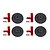 Team Associated Wheel Hexes w/ Red Callipers Set 31853