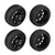 Team Associated 1.9" Apex2 Tyres on Black Rims - Glued Wheels 2Pcs 31925