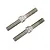 Two silver-coloured metal RC turnbuckles with threaded shafts and a central hexagonal adjustment point.