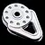 Yeah Racing Silver Heavy Duty Steel Winch Snatch Block YA-0460SV