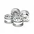 Tamiya 1.9" TGS Semi-Truck Silver Rims 4Pcs 51588