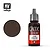 A 17ml bottle of Vallejo Game Color Smokey Ink acrylic paint with a dark brown paint swatch next to it on a white background.
